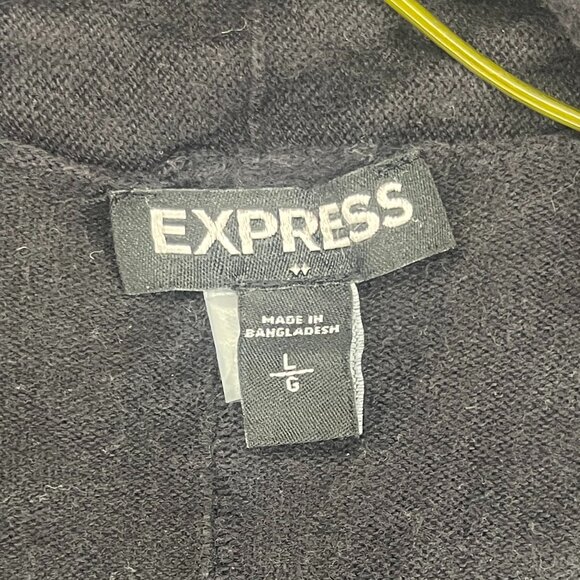 Women's Express Light Black Long Sleeve Open Cardigan Sweater Size L - Picture 3 of 3
